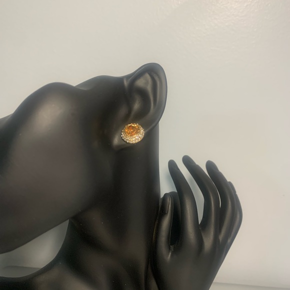 Dark Citrine Post Earrings - Picture 3 of 3